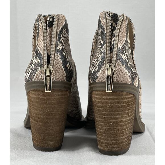 Vince Camuto Gigietta Sz 7M Snakeskin Booties Shoes Ankle Boots Womens Heels - Picture 7 of 14